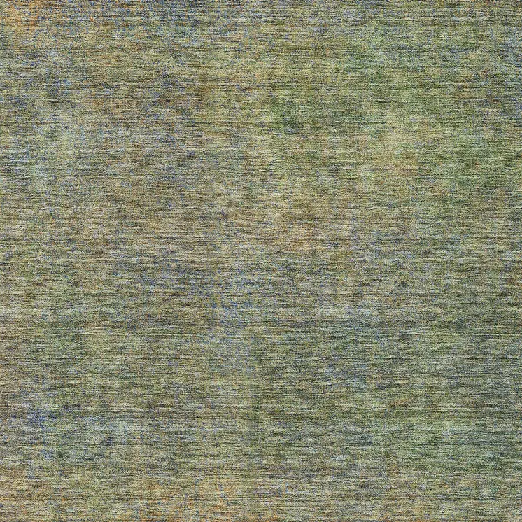 9' X 12' Green Gold And Charcoal Abstract Washable Indoor Outdoor Area Rug