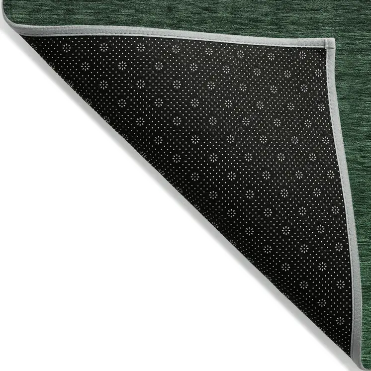 5' X 8' Emerald And Charcoal Abstract Washable Indoor Outdoor Area Rug