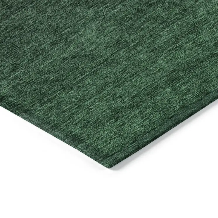 5' X 8' Emerald And Charcoal Abstract Washable Indoor Outdoor Area Rug
