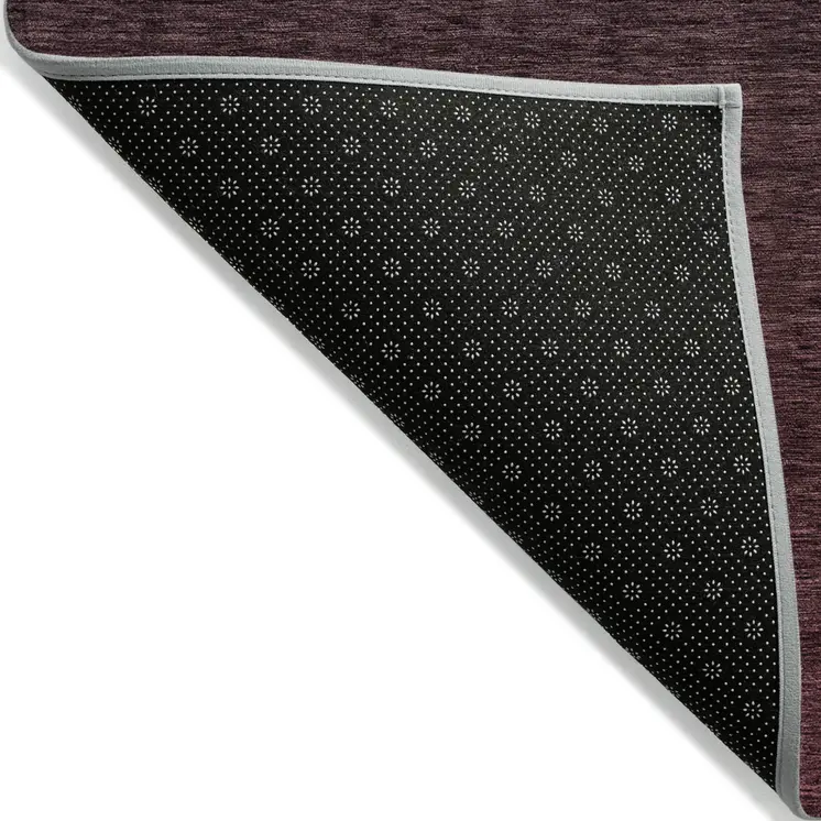 8' X 10' Merlot And Charcoal Abstract Washable Indoor Outdoor Area Rug