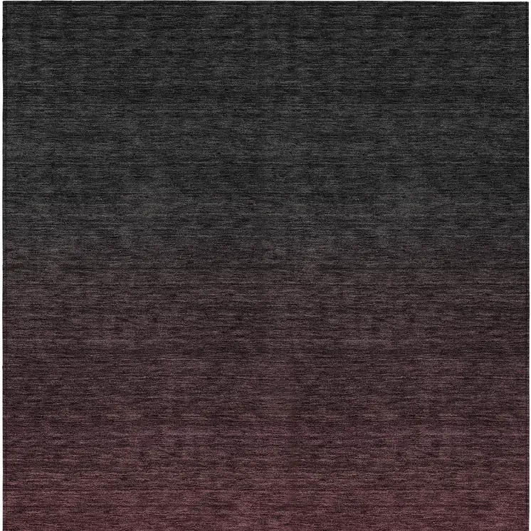 8' X 10' Merlot And Charcoal Abstract Washable Indoor Outdoor Area Rug