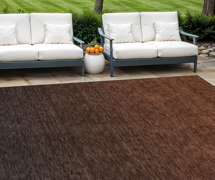 10' X 14' Orange And Charcoal Abstract Washable Indoor Outdoor Area Rug