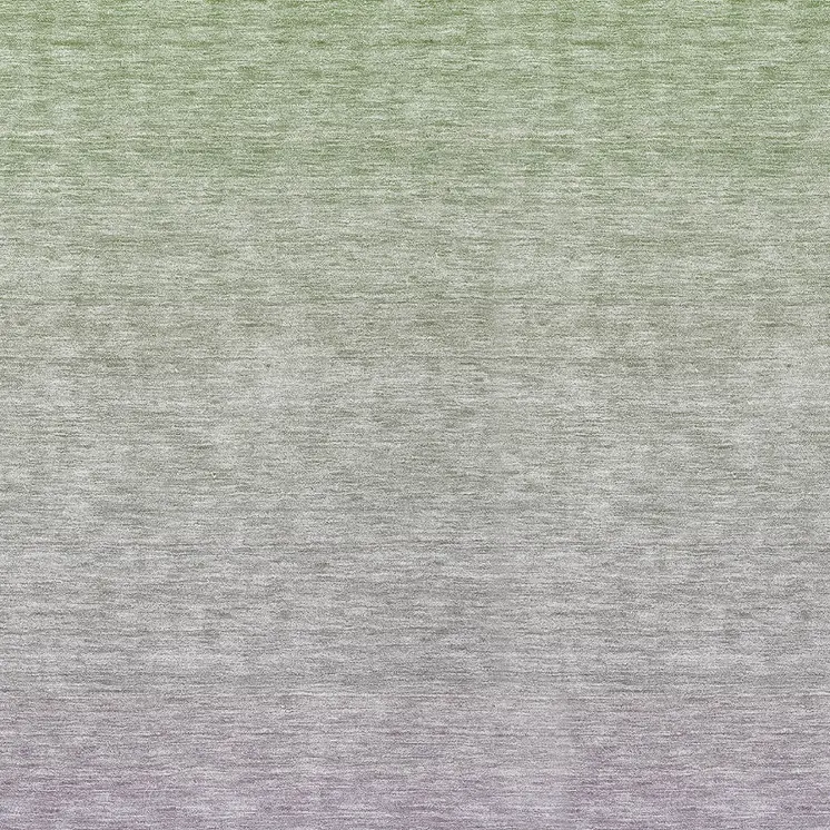 9' X 12' Artichoke Green And Lavender Ombre Washable Indoor Outdoor Area Rug