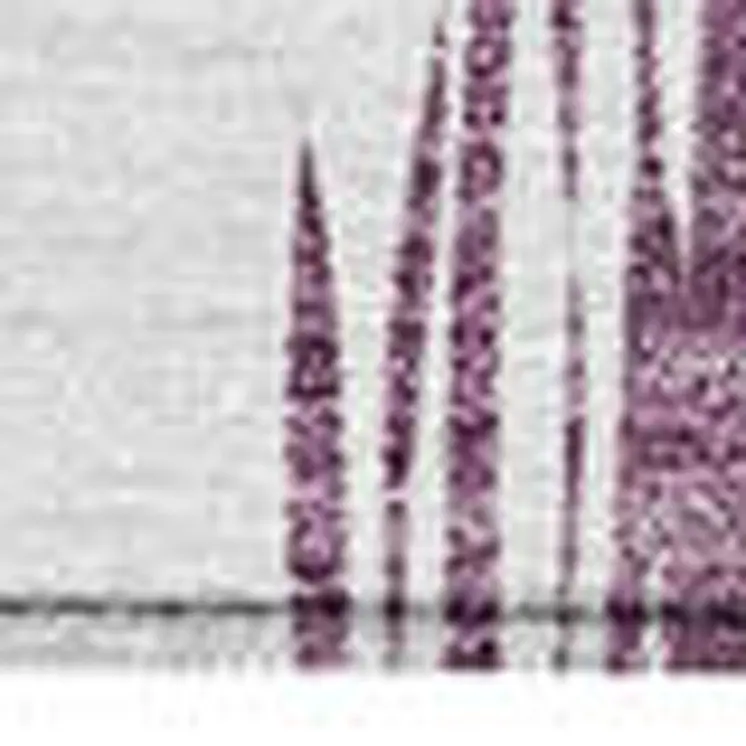 3' X 5' Purple Plum And Ivory Ikat Washable Indoor Outdoor Area Rug