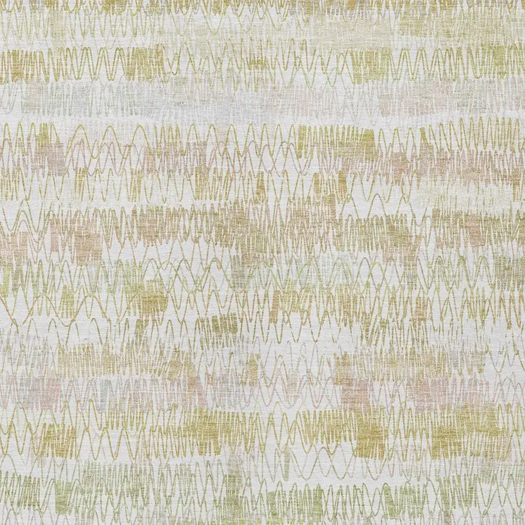 5' X 8' Gold Beige And Tan Striped Washable Indoor Outdoor Area Rug