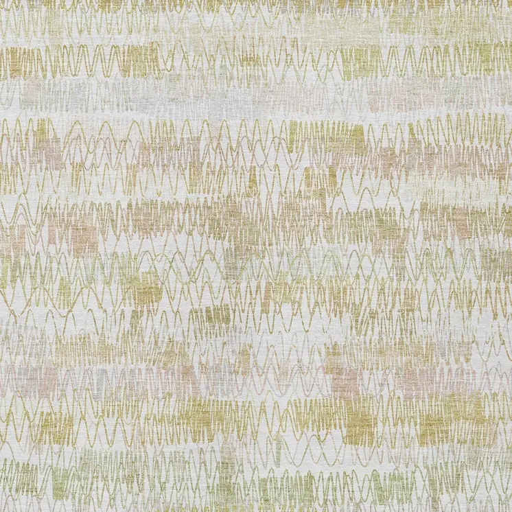 10' X 14' Gold Beige And Tan Striped Washable Indoor Outdoor Area Rug