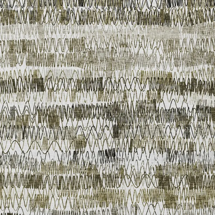 5' X 8' Taupe Beige And Tan Striped Washable Indoor Outdoor Area Rug