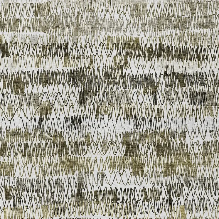 9' X 12' Taupe Beige And Tan Striped Washable Indoor Outdoor Area Rug
