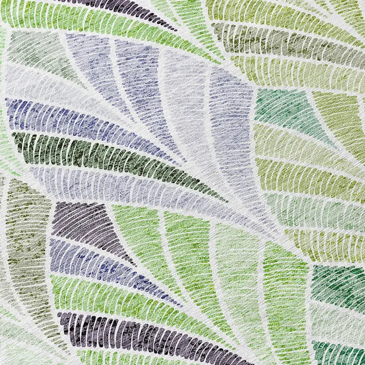 9' X 12' Artichoke Green And Mint Green Geometric Washable Indoor Outdoor Area Rug