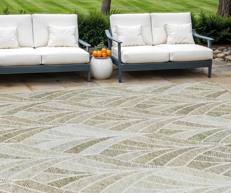10' X 14' Khaki Tan And Beige Geometric Washable Indoor Outdoor Area Rug