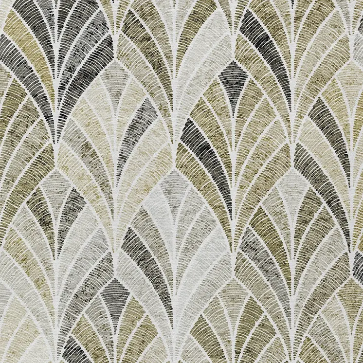 9' X 12' Taupe Ivory And Brown Geometric Washable Indoor Outdoor Area Rug