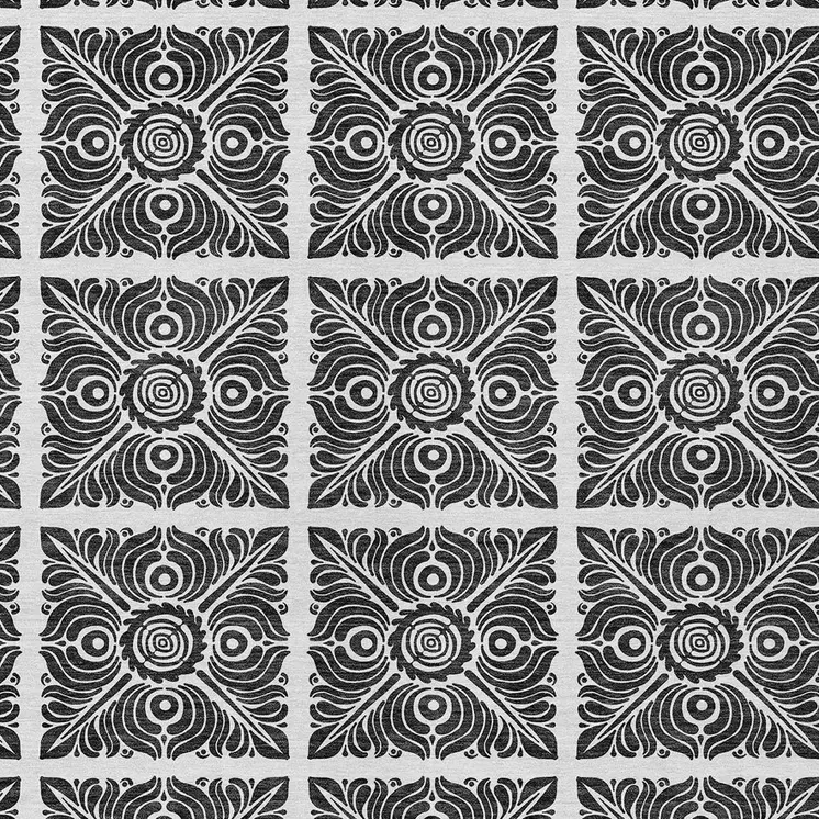 10' X 14' Ivory And Black Medallion Washable Indoor Outdoor Area Rug