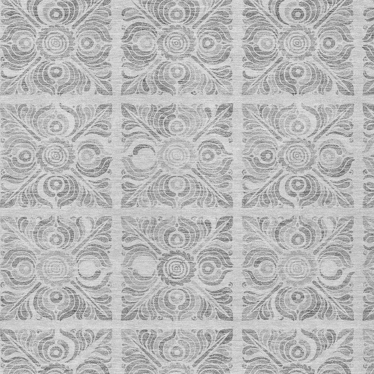 10' X 14' Silver And Gray Medallion Washable Indoor Outdoor Area Rug