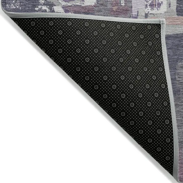 10' X 14' Purple Lavender And Plum Geometric Washable Indoor Outdoor Area Rug