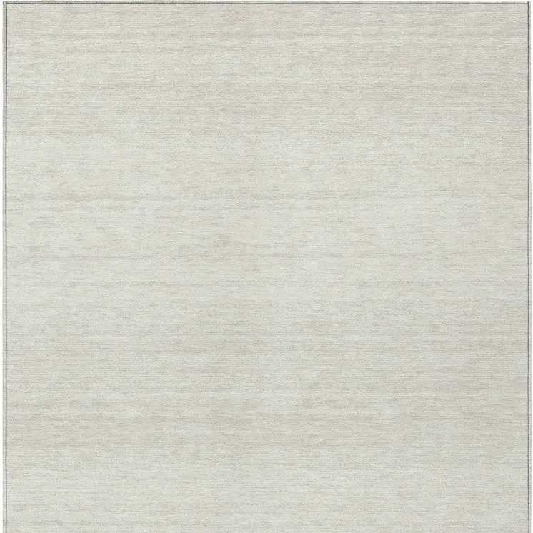 5' X 8' Ivory And Beige Striped Washable Indoor Outdoor Area Rug