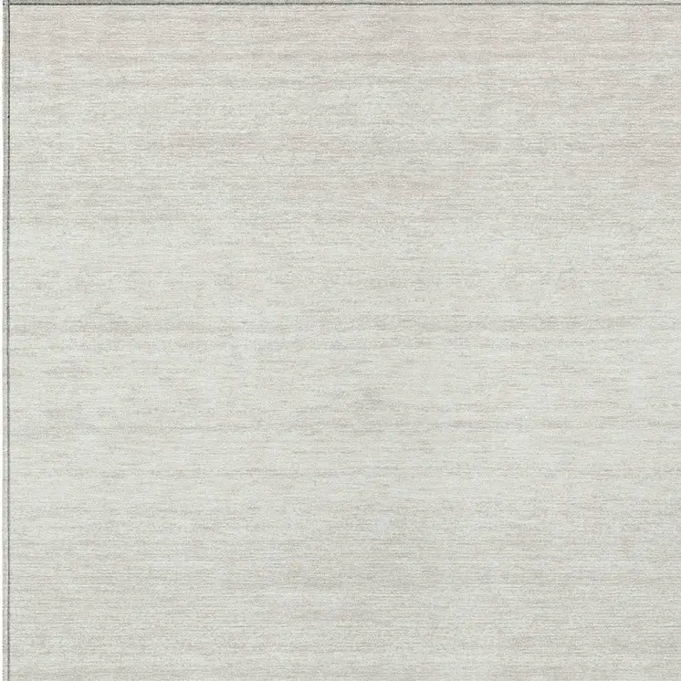 9' X 12' Ivory And Beige Striped Washable Indoor Outdoor Area Rug