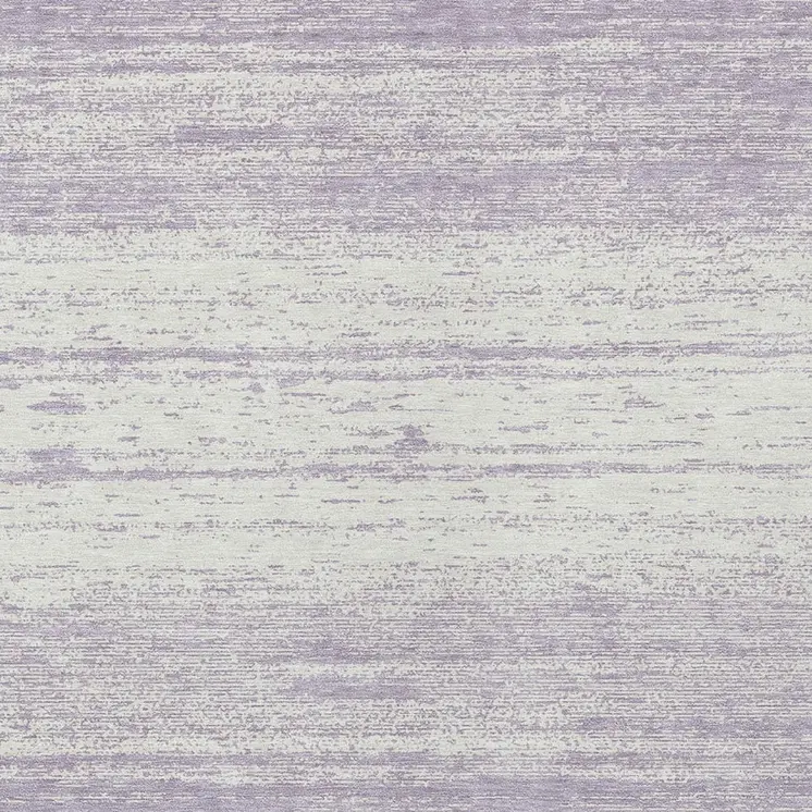 9' X 12' Lavender And Ivory Striped Washable Indoor Outdoor Area Rug