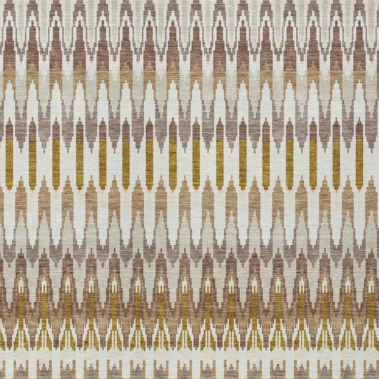 3' X 5' Brown Beige And Taupe Southwestern Washable Indoor Outdoor Area Rug