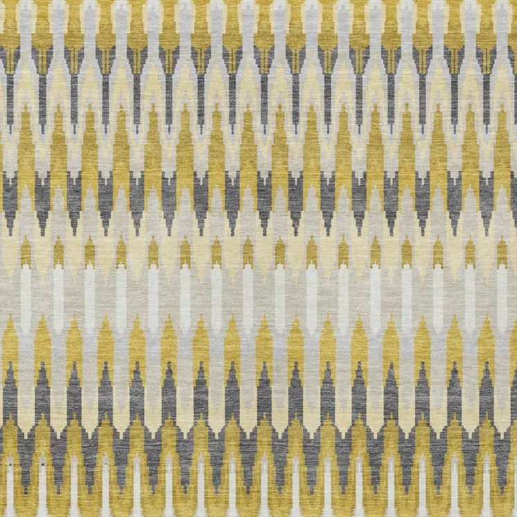 3' X 5' Gold Beige And Gray Southwestern Washable Indoor Outdoor Area Rug