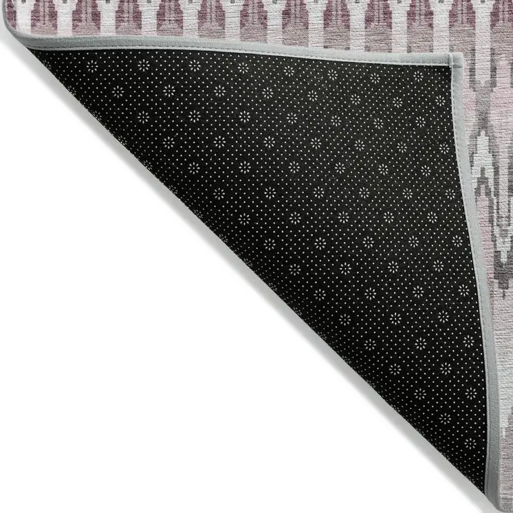 5' X 8' Pink Blush And Gray Southwestern Washable Indoor Outdoor Area Rug