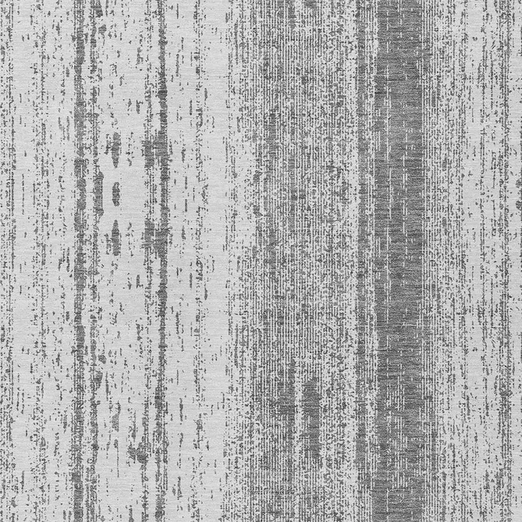 10' X 14' Gray And Ivory Striped Washable Indoor Outdoor Area Rug