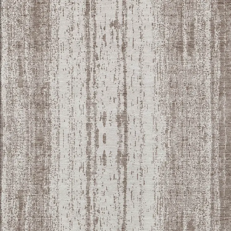 8' X 10' Taupe And Ivory Striped Washable Indoor Outdoor Area Rug