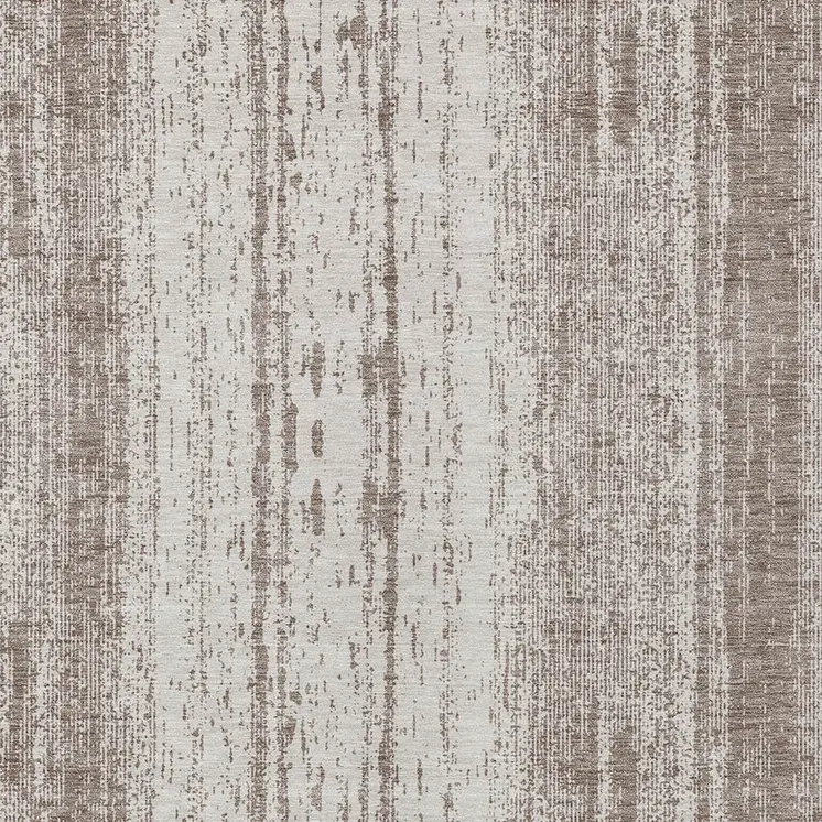 10' X 14' Taupe And Ivory Striped Washable Indoor Outdoor Area Rug