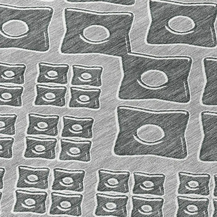10' X 14' Gray And Light Gray Geometric Washable Indoor Outdoor Area Rug