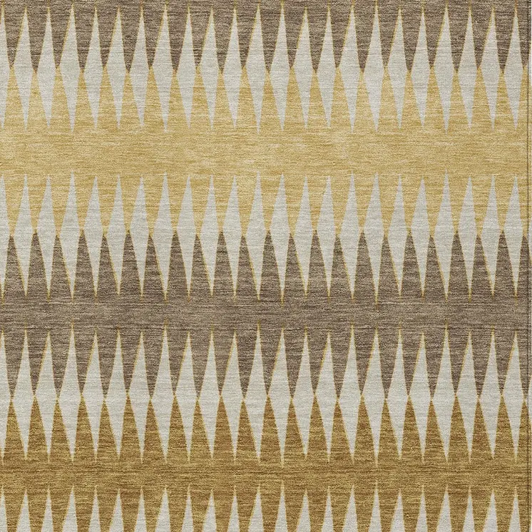 8' X 10' Chocolate And Ivory Striped Washable Indoor Outdoor Area Rug