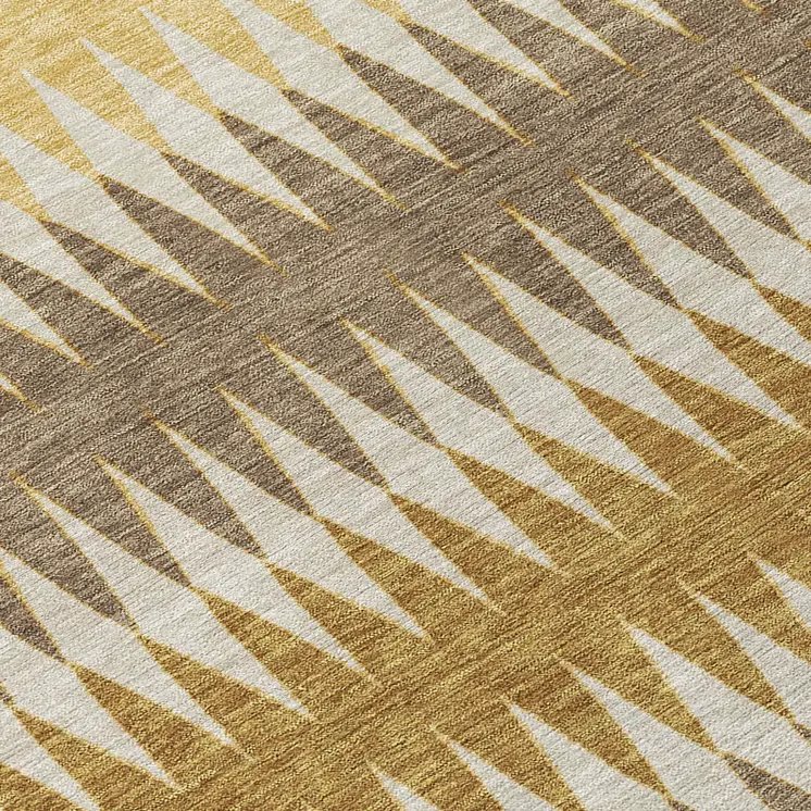 8' X 10' Chocolate And Ivory Striped Washable Indoor Outdoor Area Rug