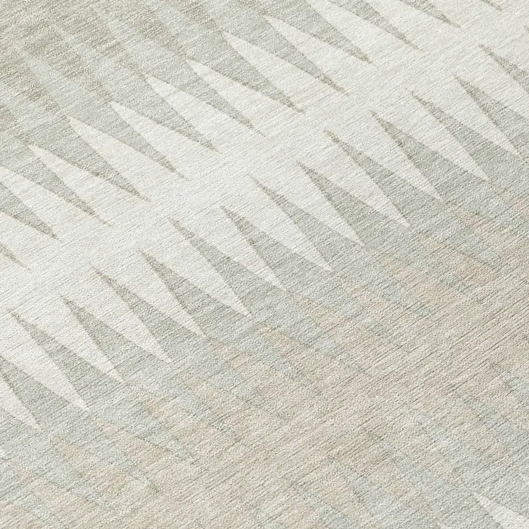 8' Ivory And Gray Round Striped Washable Indoor Outdoor Area Rug