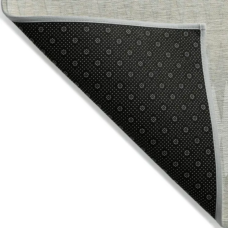 10' X 14' Ivory And Gray Striped Washable Indoor Outdoor Area Rug