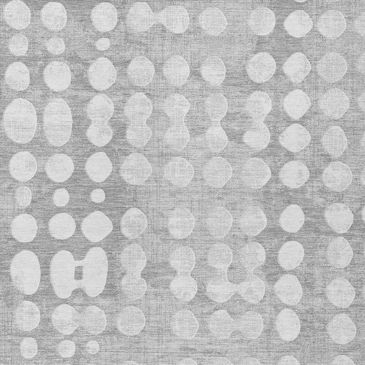 5' X 8' Gray And Ivory Abstract Washable Indoor Outdoor Area Rug