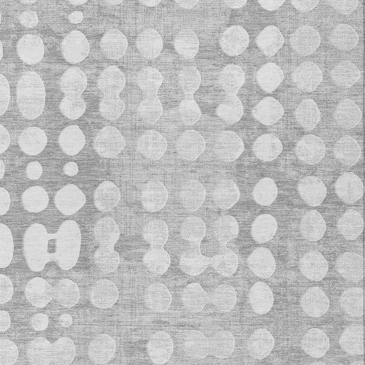 9' X 12' Gray And Ivory Abstract Washable Indoor Outdoor Area Rug