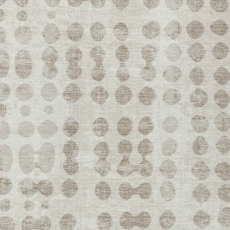 3' X 5' Ivory And Beige Abstract Washable Indoor Outdoor Area Rug