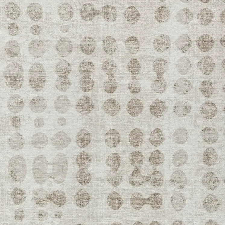 5' X 8' Ivory And Beige Abstract Washable Indoor Outdoor Area Rug