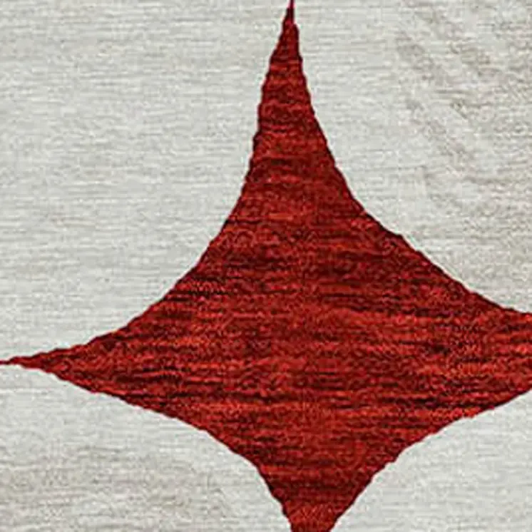 8' Burgundy Beige And Ivory Round Abstract Washable Indoor Outdoor Area Rug