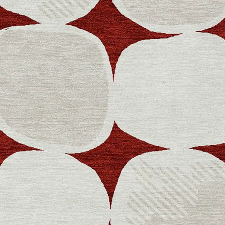 9' X 12' Burgundy Abstract Washable Indoor Outdoor Area Rug