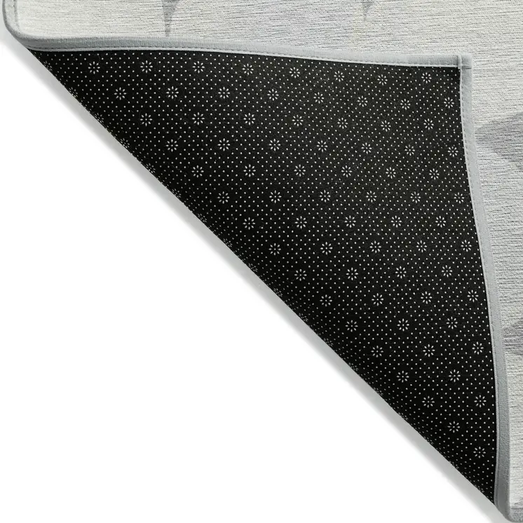 3' X 5' Gray And Beige Abstract Washable Indoor Outdoor Area Rug