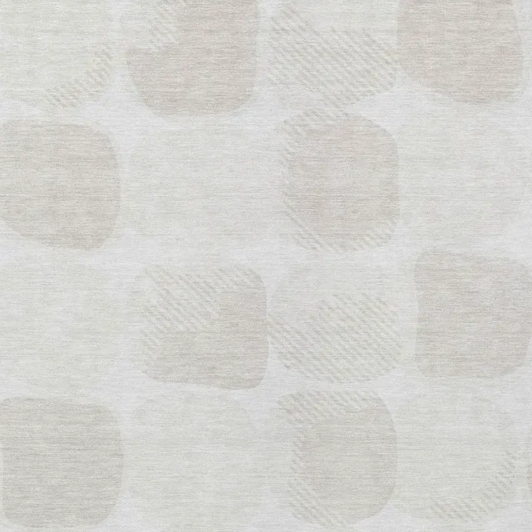 8' X 10' Ivory And Beige Abstract Washable Indoor Outdoor Area Rug