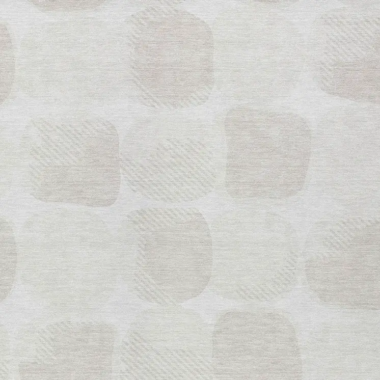 9' X 12' Ivory And Beige Abstract Washable Indoor Outdoor Area Rug