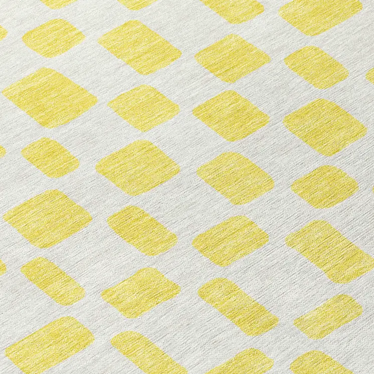 10' X 14' Yellow And Gray Geometric Washable Indoor Outdoor Area Rug