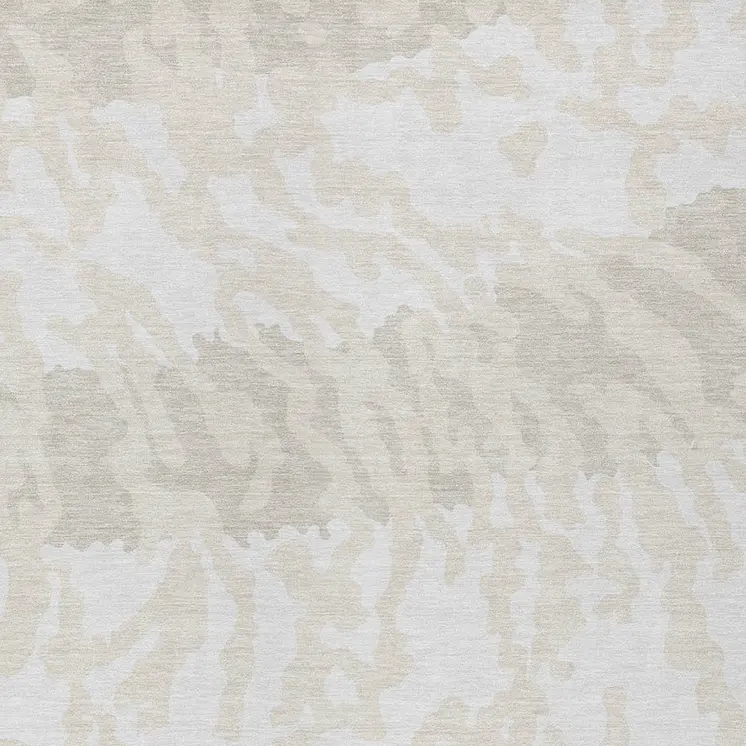 8' X 10' Ivory And Beige Animal Print Washable Indoor Outdoor Area Rug