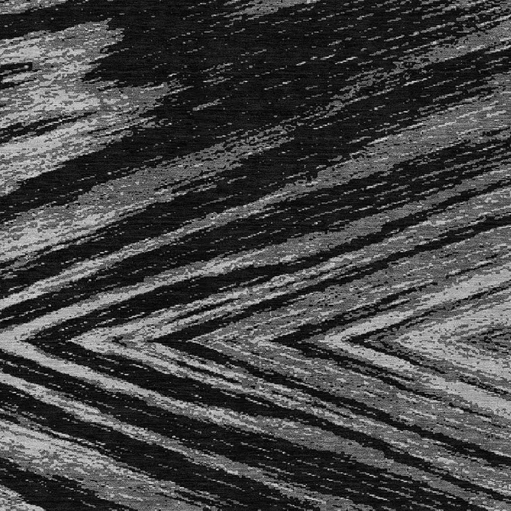 8' X 10' Black And Gray Abstract Washable Indoor Outdoor Area Rug