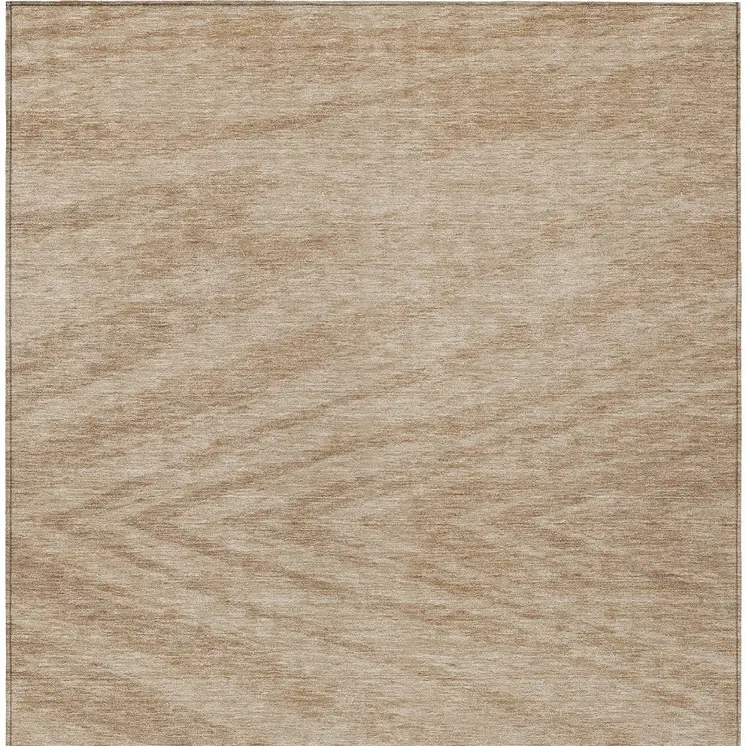 8' X 10' Khaki And Brown Abstract Washable Indoor Outdoor Area Rug