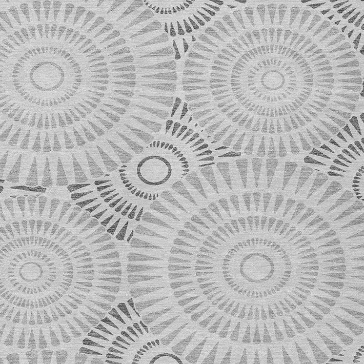 9' X 12' Gray And Dark Gray Geometric Washable Indoor Outdoor Area Rug