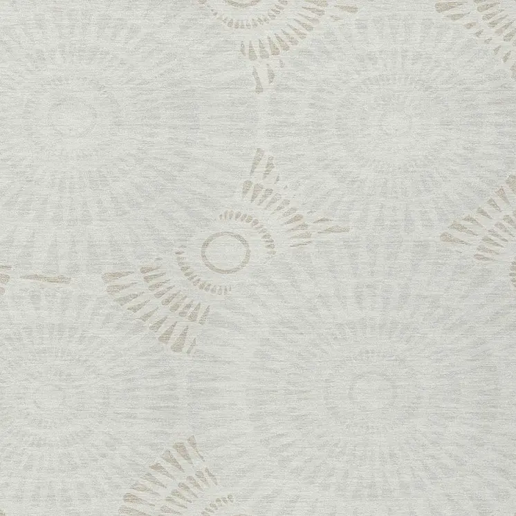 8' X 10' Ivory And Gray Geometric Washable Indoor Outdoor Area Rug