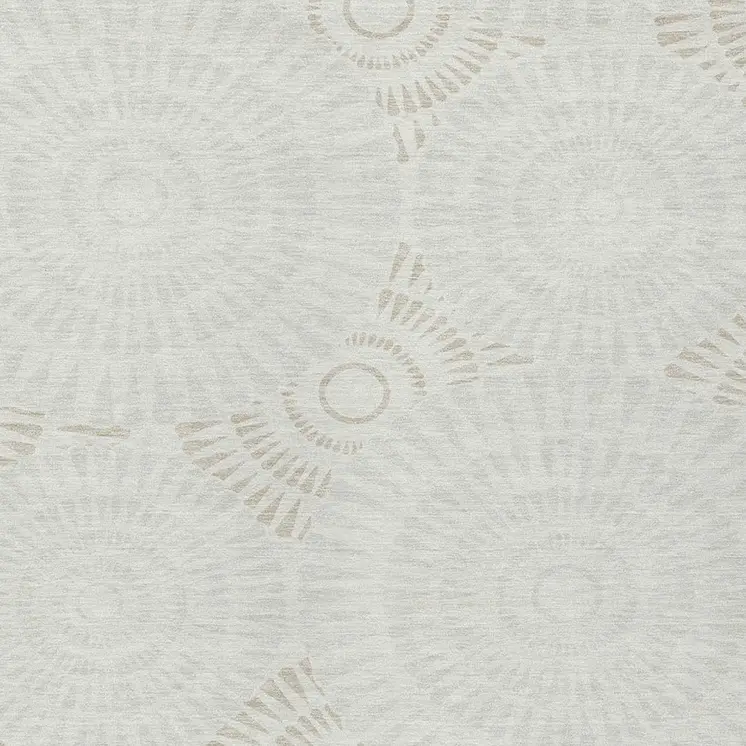 9' X 12' Ivory And Gray Geometric Washable Indoor Outdoor Area Rug