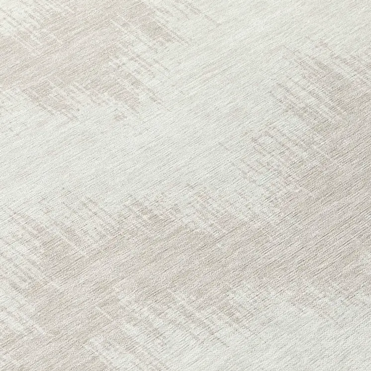 8' Ivory And Beige Round Chevron Washable Indoor Outdoor Area Rug