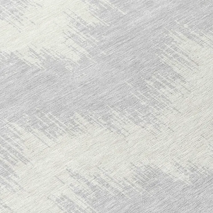 8' Silver And Gray Round Chevron Washable Indoor Outdoor Area Rug